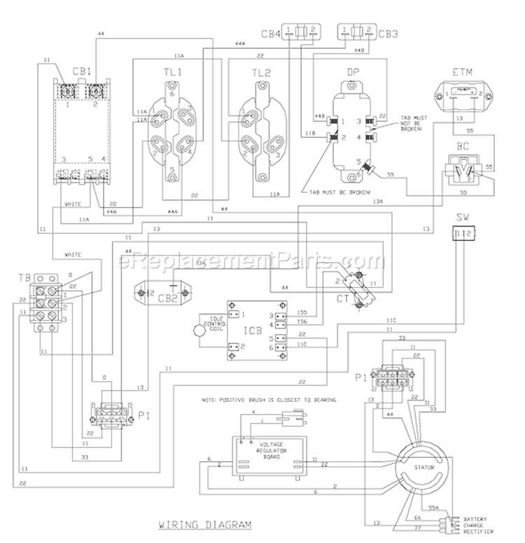 Page F Diagram and Parts List for 030339-0  Briggs and Stratton Generator